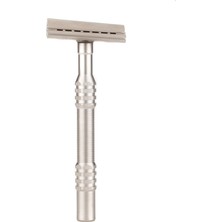 Pearl Shaving L-65 Yarı Eğik Gündelik Tıraşa Uygun Tıraş Bıçağı, Nikel Kaplama ve Paslanmaz Çelik Saplı