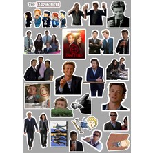 Tiwo Dijital Büyük Boy Dıy Set The Mentalist Patrick Jane Temalı Yüksek Kalite Yapışkanlı Etiket Sticker Seti