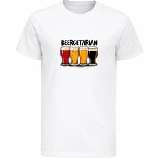 Efendioğlu Design Beergetarian Baskılı Bira Baskılı Pamuklu Süprem Beer Yetişkin Tişört