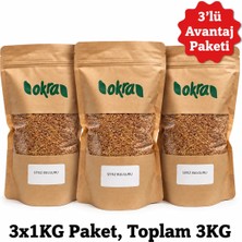 Okra Siyez Bulguru - Pilavlık Yerli - 3X1000GR - Kastamonu Ihsangazi Bölgesi Mahsulü.