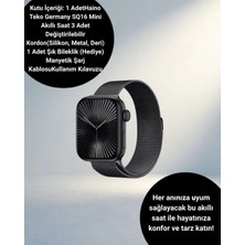 Birsence Şık Tasarımlı Akıllı Saat 3 Kordon Seçeneği ile Unisex