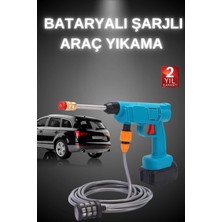 MiraLive Şarjlı ve Yüksek Basınçlı Oto Yıkama Makinesi ve Sulama Tabancası Bahçe Yıkama Makinesi