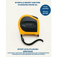 Roney Stoplu Şerit Metre 5X25MM Rms 5l,5 Metre