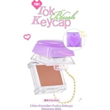 Ciltte Kremden Pudra Dokuya Dönüşen Allık Tok Blush Keycap (20 Zinky Beige)
