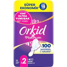 Platinum Hijyenik Ped Uzun (Boy 2) Süper Ekonomik Paket 18 Adet Ped