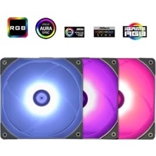 TL-C12R-L Rgb Kasa Fanı, 120 Mm, Siyah, 3'lü