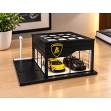 Ude Desing 3D 3D Baskı 1/64 Ölçekli Lamborghini Showroom Tasarımlı Diorama Araç Sergileme Garajı