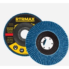 ZİRKONYUM FLAP DİSK MAVİ PASLANMAZ 60 KUM 115 mm RTRMAX - RDZ11560