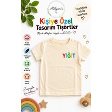 Atölyemix T-Shirt Çocuk %100 Pamuk 5-6 Yaş Kız&erkek Kişiye Özel (Isim) Tasarımı