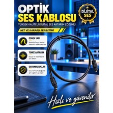 Dijital Fiber Optik Ses Kablosu Toslink Kablo 1 Metre CD DVD - Spdıf Md Optic Kablo