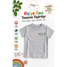 Atölyemix T-Shirt Çocuk %100 Pamuk 7-8 Yaş Kız&erkek Kişiye Özel (Isim) Tasarımı
