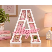 Ude Desing 3D Kişiye Özel Fotoğraflı Harf Çerçeve – Aleyna Isimli Dekoratif Fotoğraf Çerçevesi