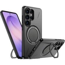 Kılıf, [mag-Forge] Samsung Galaxy S26 Ultra Için 360° Dönebilen Standlı [magsafe ile Uyumlu] S26 Ultra Koruyucu Güçlü Manyetikli Pc+Tpu Darbelere Dayanıklı Samsung S26 Ultra Kılıf (Siyah)