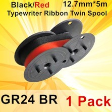 gr 24 Universal Daktilo Şerit (12.7 Mm*5m (Kırmızı-Siyah) Serıt-Daktılo Kırmızı-Siyah