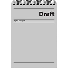 A4 Kareli Bloknot Draft - Gri