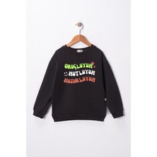 Dekim Moda Çocuk  "oruçluyum, Mutluyum"  Baskılı Pamuklu Sweat