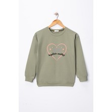 Dekim Moda Kız Çocuk "dua Hayalinin Anahtarı"  Baskılı Pamuklu Sweat