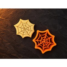 Muğla 3D Halloween Örümcek Ağı Kurabiye Kalıbı - Hamur Kesici Cadılar Bayramı Tekli Kalıp