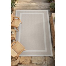 Hünkar Halı Roma Bej Krem Leke Tutmaz Kaymaz Tabanlı Modern Polyester Sisal Salon ve Mutfak Halısı