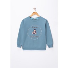Dekim Moda Kız Çocuk "rasülümü Takip Ederim"  Baskılı Pamuklu Sweat
