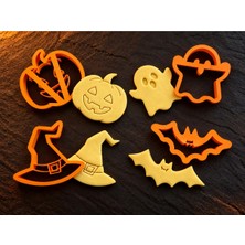 Muğla 3D 4'lu Halloween Kurabiye Kalıbı Seti - Cadılar Bayramı Hamur Kesici Seti