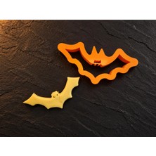 Muğla 3D Halloween Yarasa Kurabiye Kalıbı - Hamur Kesici Cadılar Bayramı Tekli Kalıp
