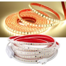 Burul Şerit LED Gün Işığı 50 Metre 220V Yüksek Parlaklık 120 LED/m Tak Çalıştır Fişli Anahtarlı Silikonlu İç/Dış Mekan Yapışkanlı SB-6508