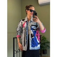 Ali Butik Pembe Tw Tasarım Taş Detaylı Denim Ceket