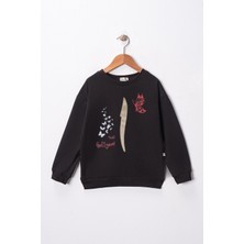 Dekim Moda Kız Çocuk "elif Nesli Geliyor"  Baskılı Pamuklu Sweat