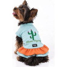 Buddy Store 3 Iplik Şardonlu Kaktüs Nakış Elbise