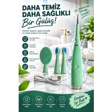 Elma Shop Ağız Bakımı Için - Diş Fırçası - Diş Taşı Temizleme Cihazı - Dil Temizleyici - USB Şarjlı - 3 Lü Bakım Seti