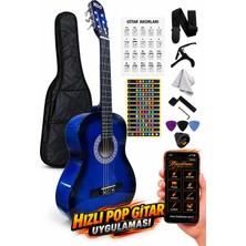 Rio Klasik Gitar Seti Sap Ayarlı  4-4 Tamboy Kıııf Askı Kapo  Sticker Pena Penalık Silme Bezi L Anahtarı Ve Ders Uygulaması