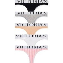 Victoria's Secret 5-Pack Exploded Logo Thong