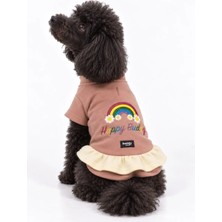 Buddy Store 3 Iplik Şardonlu Happy Buddy Nakış Lila Elbise