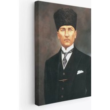 Cepahir Atatürk Portre Tablosu Mustafa Kemal Atatürk Dikdörtgen Dekoratif Kanvas Tablo-Cö-65