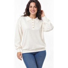 Etki Moda Kadın Polo Yaka Merserize Triko Bluz