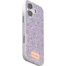 Bezos Professional Onegif Apple iPhone 17 Uyumlu Bright Simli Kapak - Lila