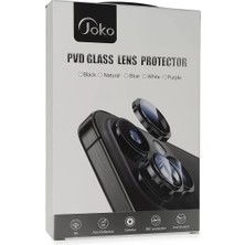 Bezos Professional Joko Apple iPhone 13 Uyumlu Pvd Metal Kamera Lens - Natural Grey