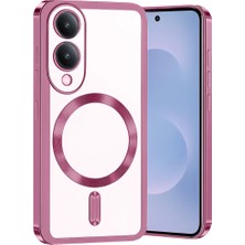 Bezos Professional Samsung Galaxy S25 Uyumlu Edge Kross Magneticsafe Kapak - Rose