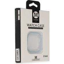 Bezos Professional Movenchy Apple Watch 45MM Uyumlu Bondy Kasa Koruyucu - Sierra Blue