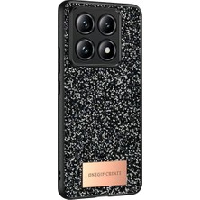 Bezos Professional Onegif Xiaomi Mi 14T Pro Uyumlu Bright Simli Kapak - Siyah