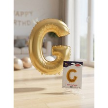 He2 Balloons 40 Inç (102 Cm) Gold  Harf Folyo Balon ("g” Harfi)