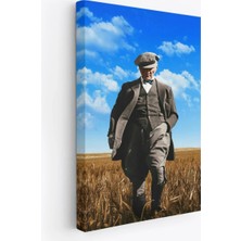 Cepahir Atatürk Portre Tablosu Mustafa Kemal Atatürk Dikdörtgen Dekoratif Kanvas TABLO-FE-129