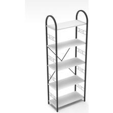 Bezos Professional Metal Kitaplık Beyaz 180 cm