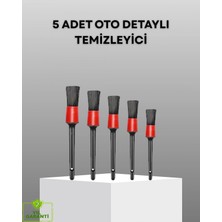 MiraLive 5 Parça Detay Temizlik Fırçası Seti Jant Motor Havalandırma Iç Dış Temizlik