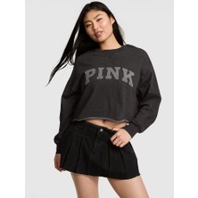 Victoria's Secret Campus Curved-Hem Crew-Neck Sweatshirt