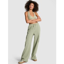 Victoria's Secret Ivy Fleece Wide-Leg Cargo Sweatpants