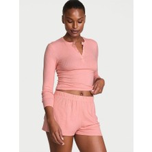 Victoria's Secret Textured Modal Long-Sleeve Short Pajama Set
