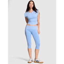 Victoria's Secret All-Day Cotton Foldover Capri Leggings