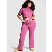 Victoria's Secret Ivy Fleece Slit Wide-Leg Sweatpants